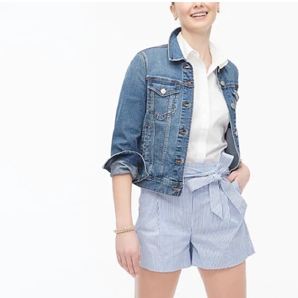 J.Crew navy striped shorts